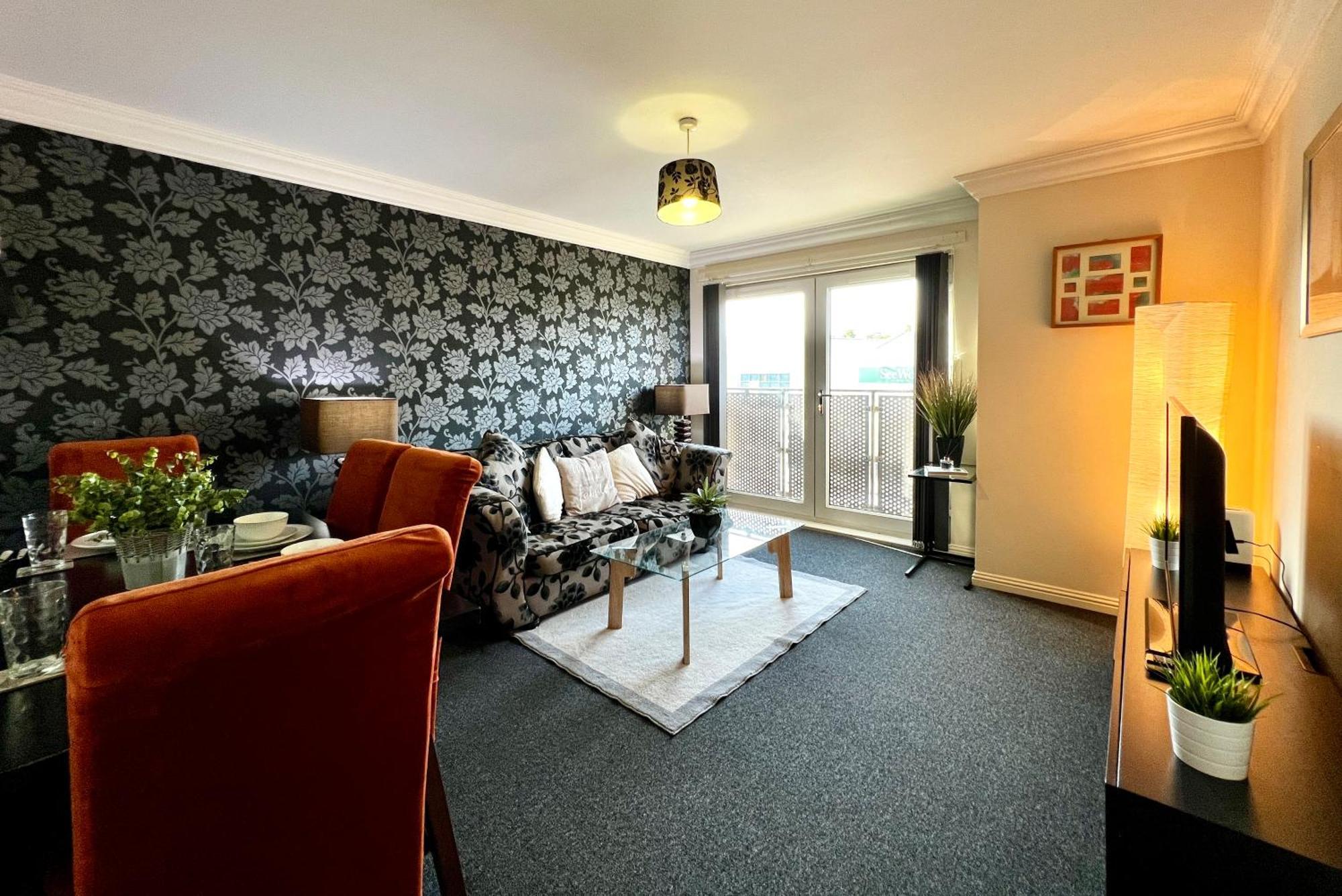 グラスゴーStylish Modern Flat With Juliet Balcony & Parkingアパートメント エクステリア 写真